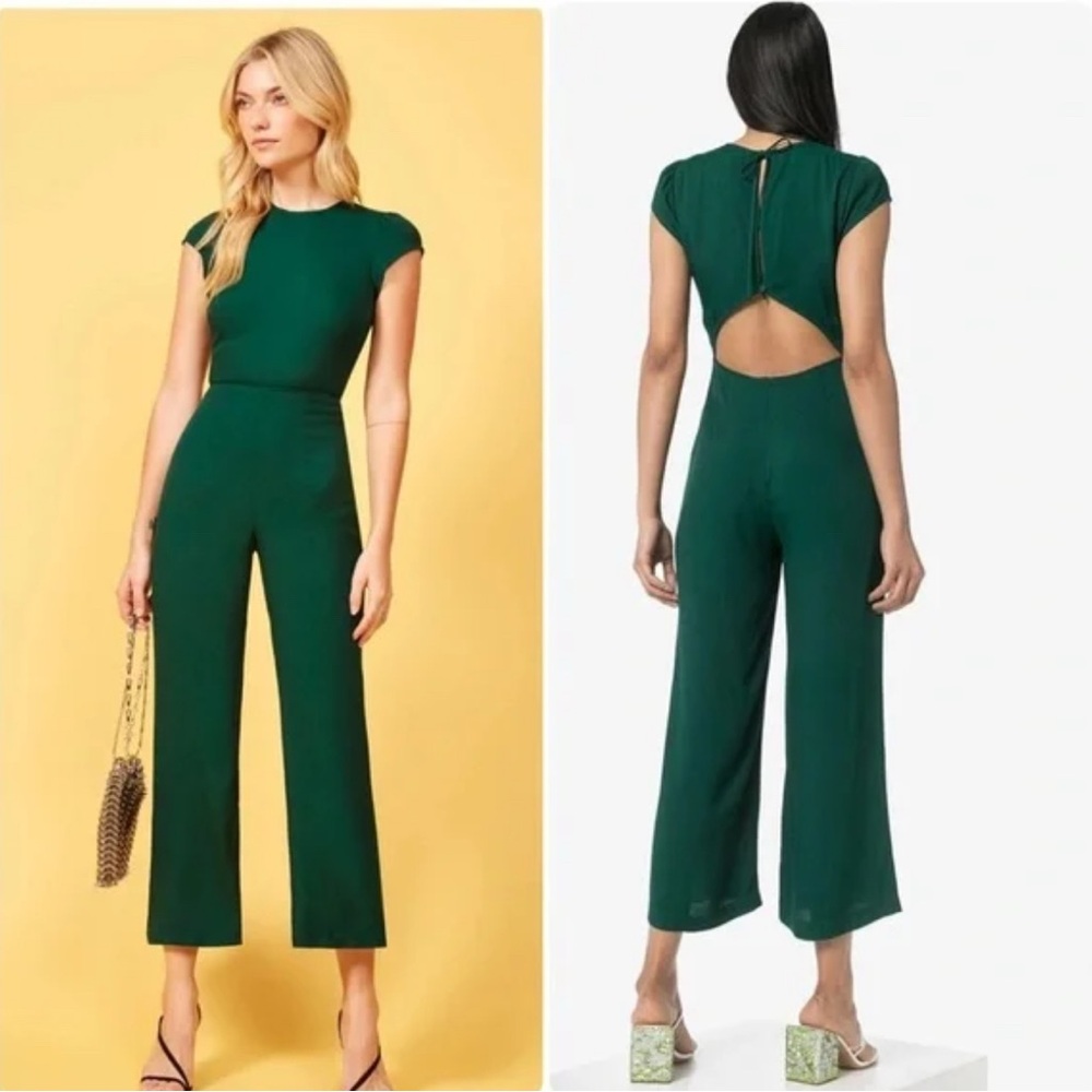 Reformation Emerald Cap Sleeve Jumpsuit